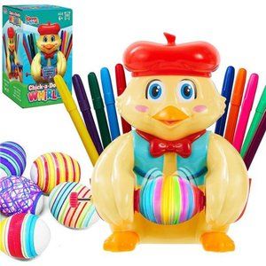 Klever Kits Easter Egg Decorator Spinner Kit Egg Includes 10 Marker for Kids